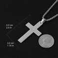 thumbnail image 4 of 14K Yellow Gold Cross Scripture Neutral Style Hip-hop Religious Hanging Pendants Necklace Party Jewelry, 4 of 8