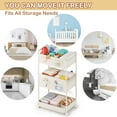 thumbnail image 3 of BOPHILI Baby Diaper Caddy Organizer and Storage - 3 Tier Rolling Cart with Dividers and Drawers, Easy To Assemble, Mobile Utility Cart with Wheels for Nursery, Bedroom, Changing Table & Crib”, 3 of 7