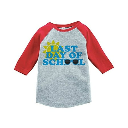 

Custom Party Shop Kids Last Day of School Raglan Tee Red
