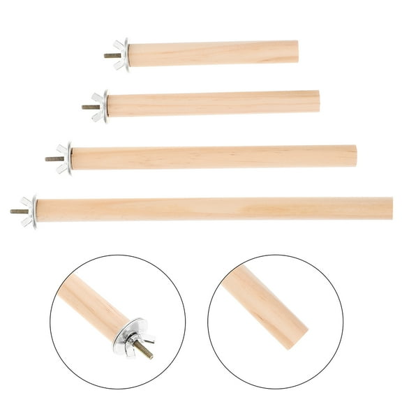LABELEPH 4Pcs Wooden Perch for Bird Cage Grinding and Parrot Perch Stand