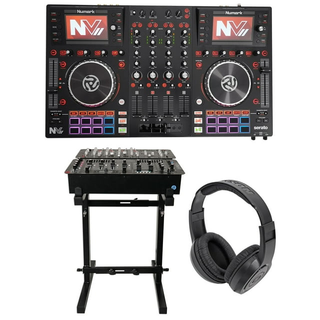 Numark NVII Dual-Display Serato DJ Controller 4-Channel, USB+Stand ...