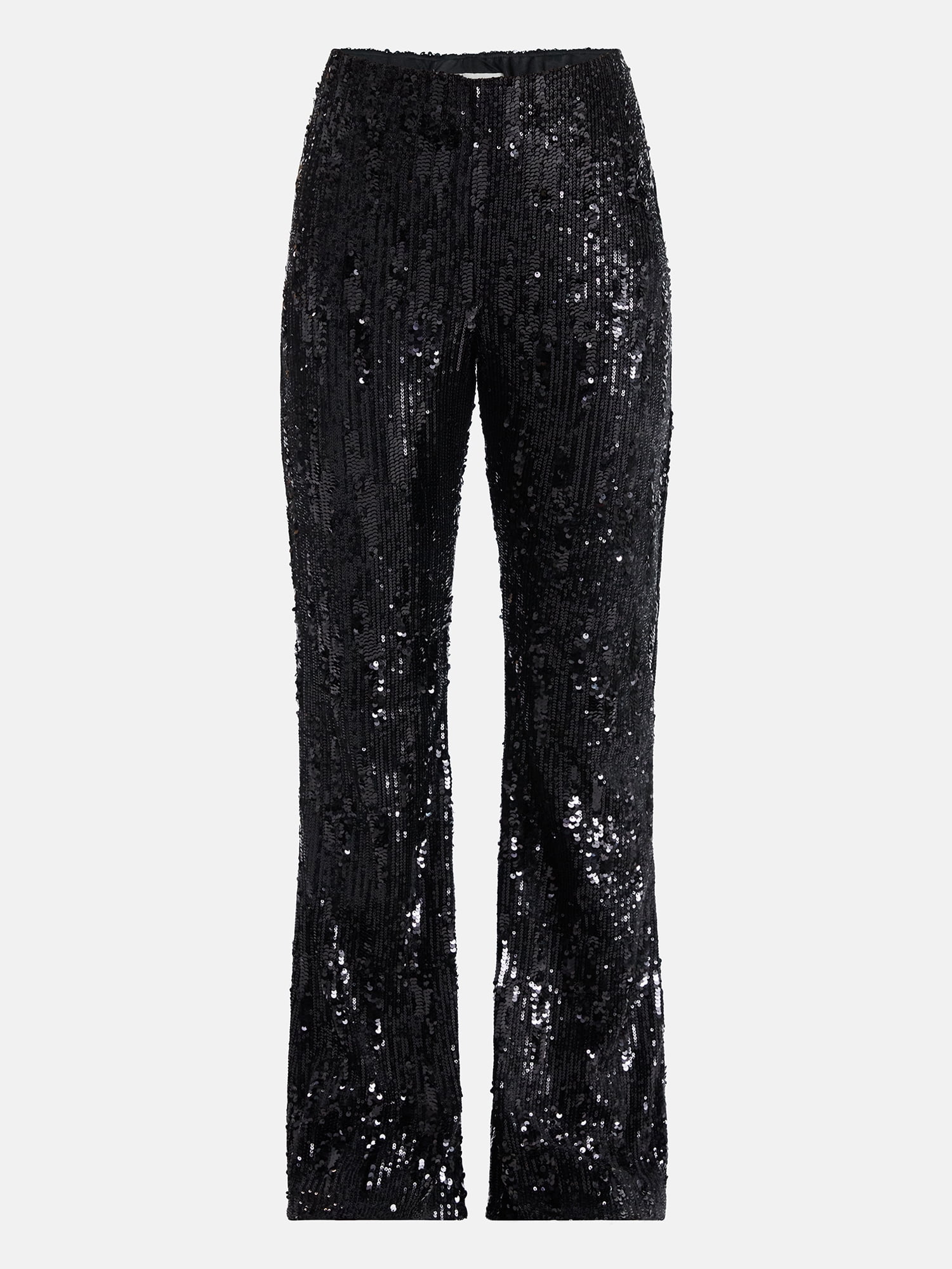 No Boundaries Sequin Flare Pants, Women's and Women's Plus