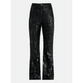 thumbnail image 5 of No Boundaries Sequin Flare Pants, Women's and Women's Plus, 5 of 5