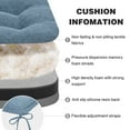 thumbnail image 2 of Baibu Dining Chair Cushions with Adjustable Strap, Dual-Layer Patent Design with Memory Foam Fillment, Blue, 2 Pack, 2 of 7