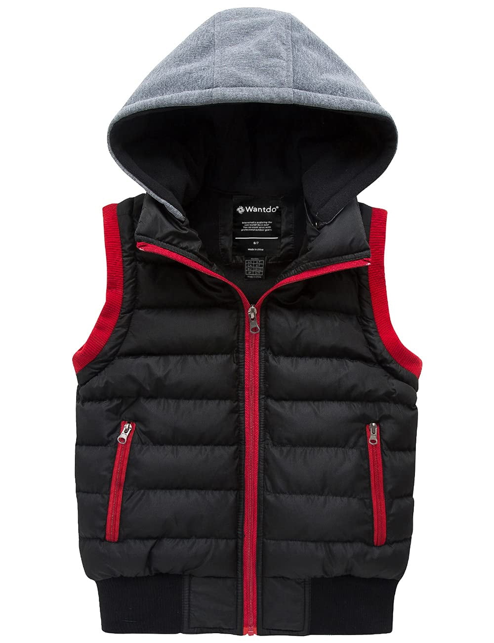 Wantdo Boy's Winter Coat Packable Sleeveless Vest Water-resistant ...