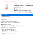 thumbnail image 2 of A/C System Valve Core and Cap Kit - Compatible with 1975 - 1993 Ford F-150 1976 1977 1978 1979 1980 1981 1982 1983 1984 1985 1986 1987 1988 1989 1990 1991 1992, 2 of 2