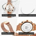 thumbnail image 4 of OLEVS Watches for Women Casual Dress Luxury Analog Quartz Mesh Strap Hearts Easy Read Waterproof Luminous Fashion Ladies Wrist Watches Gifts Relojes para Mujer White/Black, 4 of 9