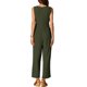 thumbnail image 3 of INSPIRAR CHIC Mono de Pierna Ancha para Mujer con Escote en V Sin Mangas 2XL Verde Militar, 3 of 6