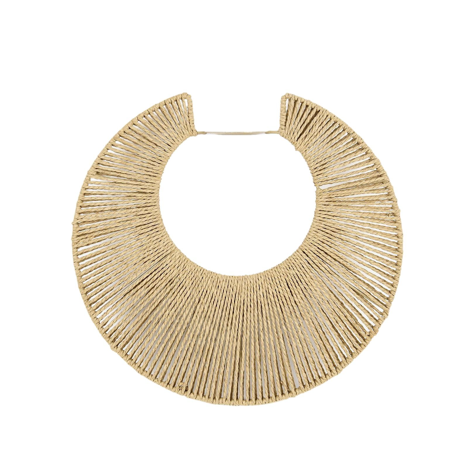 Woven Lampshade Chandelier Cover Eco Friendly Paper Rope for Living Room Bedroom Tea Room