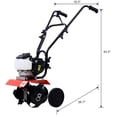 thumbnail image 3 of Tiller Cultivator, 37.7CC 4-Stroke Garden Cultivator, Power Rototiller Cultivator, Steel Adjustable Tines Tillers for Lawn, Garden and Field, 3 of 7