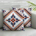 thumbnail image 3 of GOSMITH  Set of  Throw Pillow Covers Tribal Western Geometric Burgundy Green Endless Native Designs Southwest Country Benson Decorative Pillow Cases Home Decor Square  Pillowcases, 3 of 5