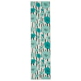 thumbnail image 1 of Laurel 2' x 8' Washable Runner, Ivory and Blue, 1 of 6