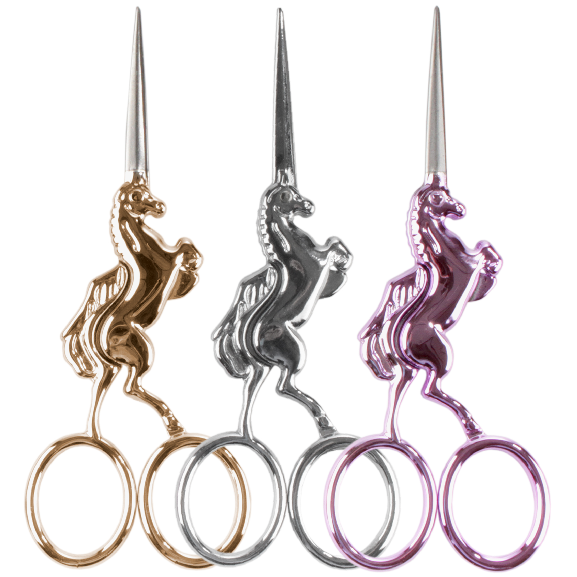 Unicorn Embroidery Craft Stainless Steel Scissors Variety Pack - Assortment C