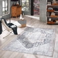 thumbnail image 5 of GLN Rugs Taxila - Indoor, Machine Washable Area Rug 5'x7' Turkish Brown/Gray Home Carpet, 5 of 8