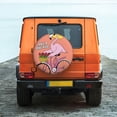 thumbnail image 6 of Fuzoiu Flamingo Riding a Bicycle Print Universal Spare Tire Cover with Buckle Strap, Waterproof Wheel Covers for Jeep, Trailer, RV, Truck and All Car-15 inch, 6 of 6