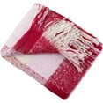 thumbnail image 3 of Fennco Styles Cozy Faux Mohair Plaid Fringed Soft Warm Throw Blanket, 3 of 9