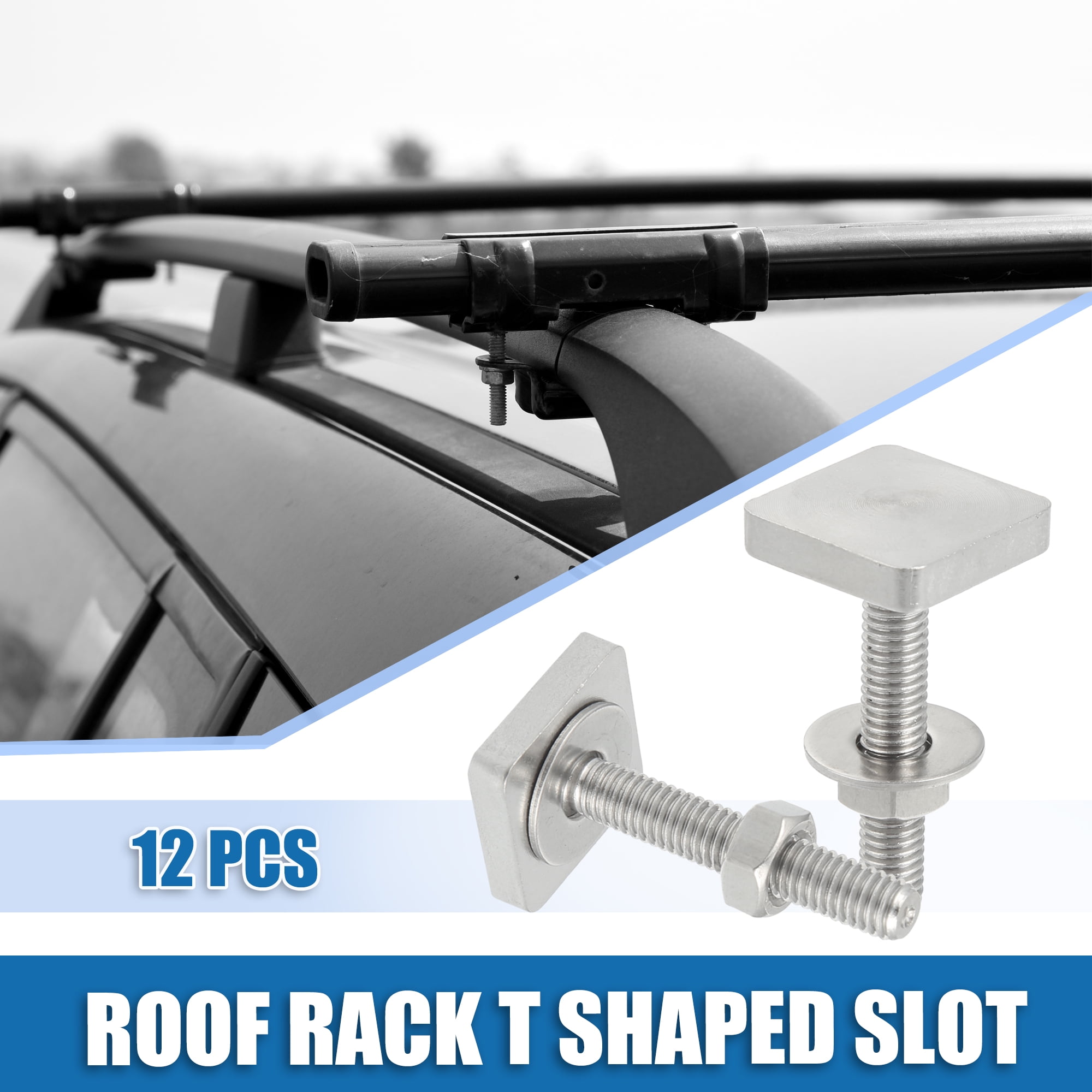 Unique Bargains Car Roof Rack T Shaped Slot Bolt M6 W Nuts Washer T Shaped Track Bolts Roof Rack Bolt Pack of 12 Walmart