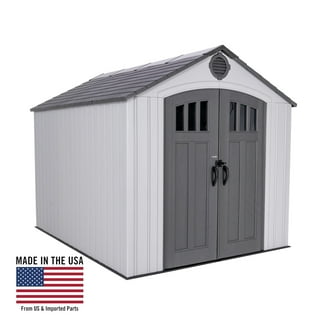 Lifetime Outdoor Storage Shed, 109.6 sq. ft., 8x15x8 ft., Tan/Gray