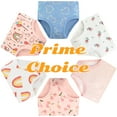 thumbnail image 3 of Girls 100% Cotton Briefs All-Season Underwear for Kids Girls Cartoons Panties 6 Packs,Style G for 6-7 Years, 3 of 9