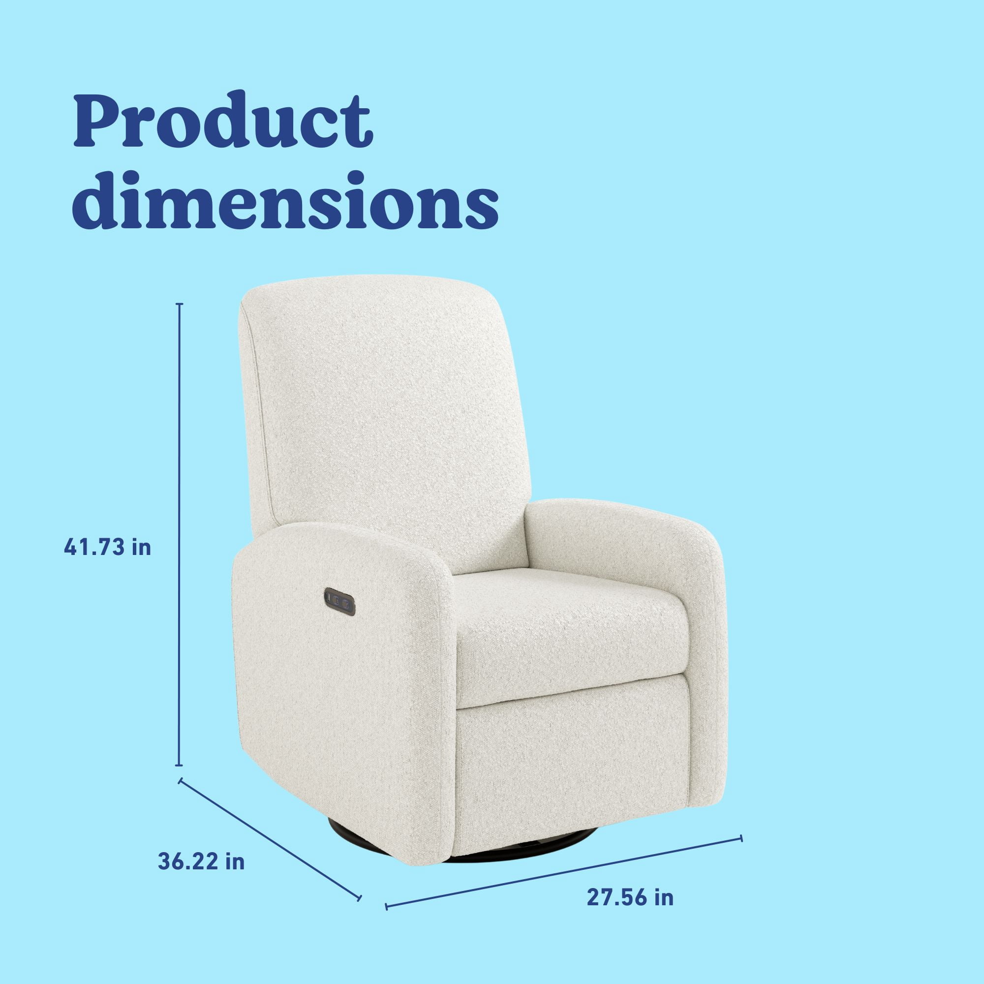 Graco Bellwood Power Recliner Swivel Glider, Ivory Boucle
