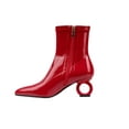 thumbnail image 3 of Ninety Union GREECE Metallic Circle Heel Bootie, Red, 6, 3 of 5
