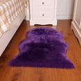 thumbnail image 3 of Alfombra de piel de oveja, alfombra de pelo blanco, alfombra de pelo largo lavable a máquina, dormitorio, 3 of 5