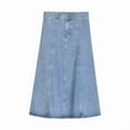 thumbnail image 6 of 2025 Spring Summer New High Waist Slim Fit Casual Midi Denim Skirt for Women Jeans for Women, 6 of 6