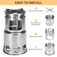 thumbnail image 2 of Outdoor Portable Wood Stove Lightweight Folding Cooking Picnic Camping Backpacking, 2 of 7