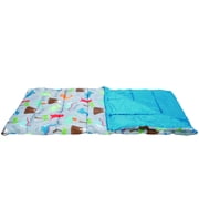 CRCKT Kids Rectangular Sleeping Bag,  °50F Rating, Multi-Color Dino Print