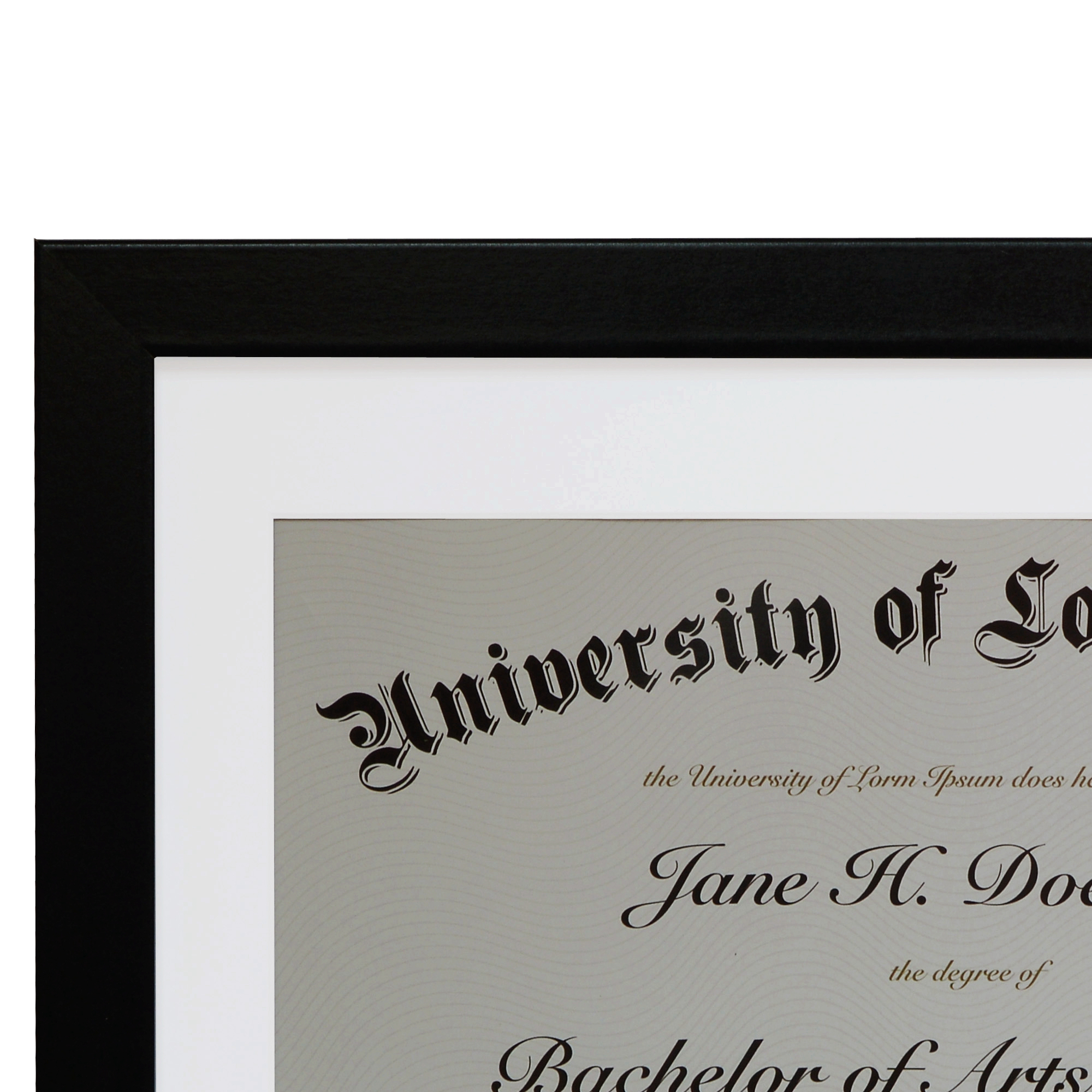 Americanflat 11x16 Graduation Frame with Mat for 8.5x11, Displays 8.5x11 Diploma and Tassle, Black