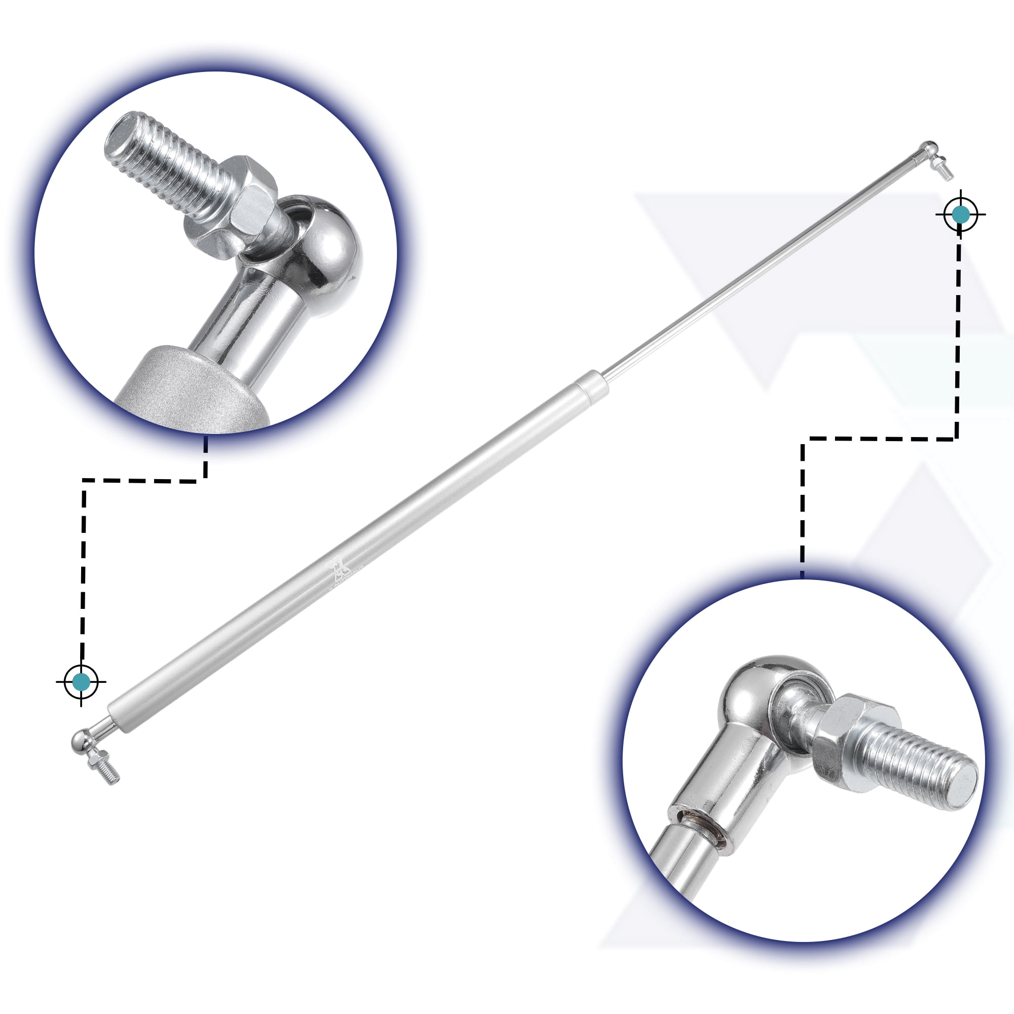 Unique Bargains 30inch Lift Supports Struts Gas Spring for RV Car 200lb/890N Silver