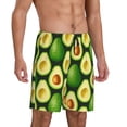 thumbnail image 2 of Kdxio Avocado Print Mens Sleep Shorts Bottoms Soft Comfy Pajama Wear Pants with Drawstring Pockets, 2 of 5