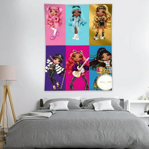 Rainbow High Tapestry - Poster Decoration Wall Art Background Large Bedroom Hanging Birthday Party Decoration 30x40in