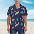 thumbnail image 4 of Haiem Cartoon Dinosaur Printed Hawaiian Shirt for Men - Men’s Casual Beach Summer Shirts - Stretch Fabric with Modern Fit-X-Large, 4 of 9