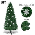thumbnail image 4 of Árbol de Navidad Goplus de fibra óptica artificial de 5 pies con luces LED, 4 of 9