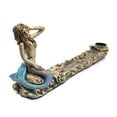 thumbnail image 2 of Beautiful Ocean Mermaid Sun Bathing Candle Incense Burner Holder Figurine Statue, 2 of 5