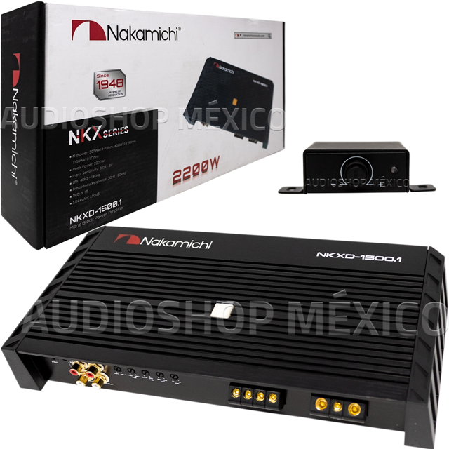 Amplificador Monoblock Nakamichi NKXD-1500.1 2200 Watts Clase D Full Range Open Show Nakamichi Amplificador Monoblock Nakamichi NKXD-1500.1