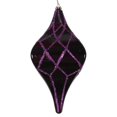 thumbnail image 1 of Vickerman MT198426D 8 in. Plum Candy Glitter Net Drop Ornament, 1 of 1