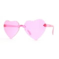 thumbnail image 1 of Girls Child Size Beveled Lens Heart Rimless Sunglasses Pink, 1 of 4