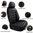thumbnail image 5 of Leather Seat Covers Fit for Toyota 96% Models,Car Seat Covers Full Set,Waterproof Car Seat Cushions with Airbag（Standard-Black）, 5 of 7
