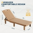 thumbnail image 3 of ELPOSUN Oversized Outdoor Chairse Lounge Chair, 5-Level Adjustment Backrest, Extra Widen Chaise with Cup Holder Easy Assembly for Pool Beach Garden, 3 of 8