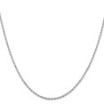 thumbnail image 3 of Leslie's 14K White Gold 1.5mm Diamond-Cut Rope Chain (Weight: 3.51 Grams, Length: 16 Inches), 3 of 5