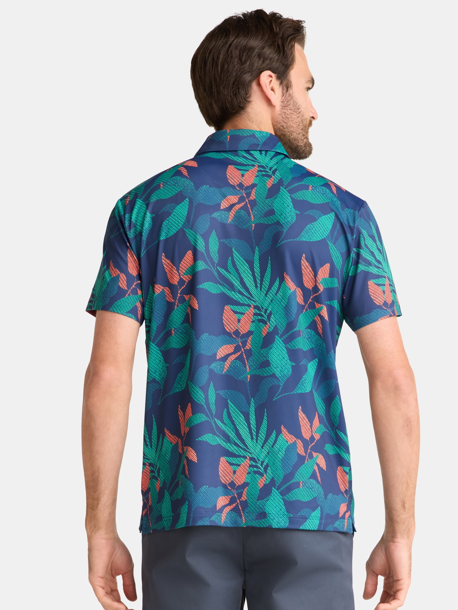 Birdie Bound Men's and Big Men's Novelty Print Golf Polo Shirt, Sizes S-5XL