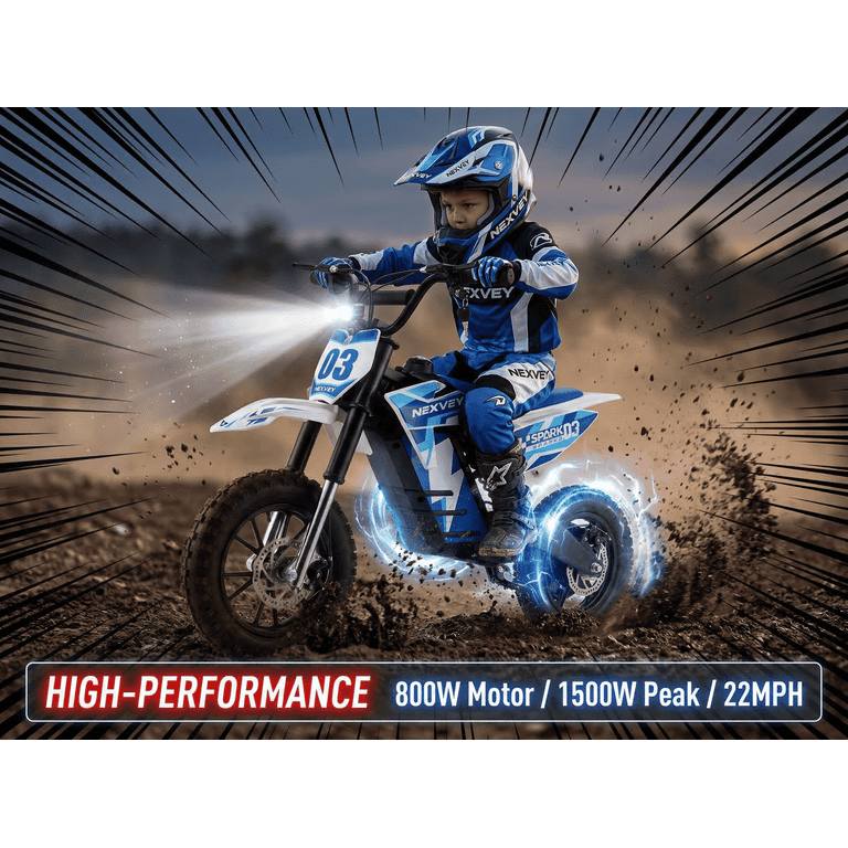 NEXVEY SPARK03 Electric Dirt Bike for Kids Ages 8–14 – 1500W Peak