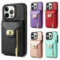 thumbnail image 2 of Leather zipper wallet phone case suitable for iphone15promax/14plus/13/12/11, crossbody and card holder., 2 of 9