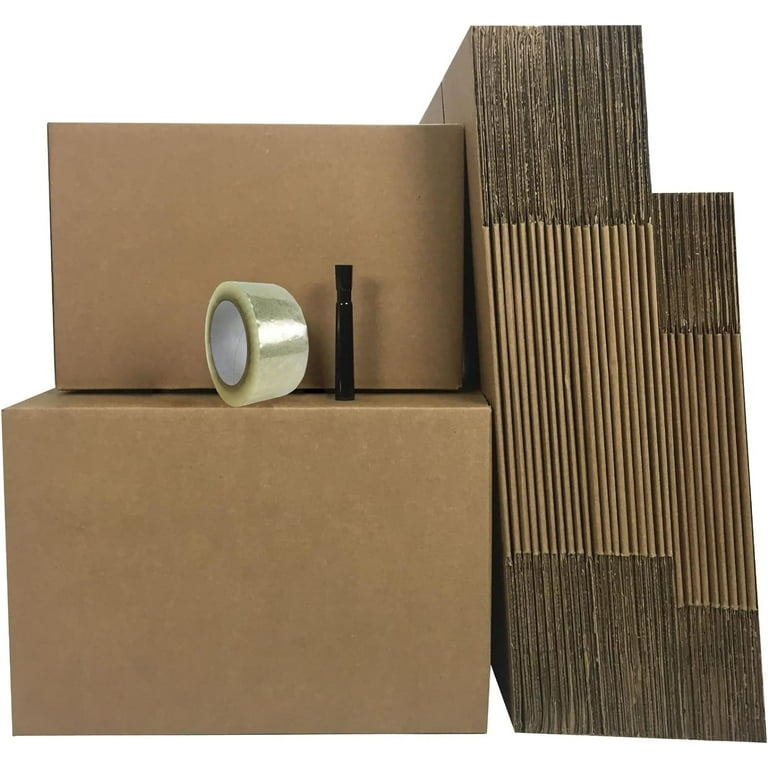  UBOXES Moving Boxes - Value Economy Kit #2 Qty: 30 Boxes & Moving  Supplies, Corrugated, Model:Moving Boxes Kit : Office Products