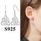 thumbnail image 2 of Pendientes de nudo celta con corazón de Silvora para mujer, pendientes colgantes de plata de ley, joyería irlandesa, regalo para el día de la madre, Navidad, 2 of 7