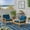 Teal#H-DTSKIN, variant on Patio Furniture, [Single Chair] GRENADA CLUB CHAIR, Grey Outdoor Sofa,Wood+Waterproof Fabric Patio Chairs, Garden & Outdoor & Patio Furniture Patio Seating [Single Chair] GRENADA CLUB CHAIR
