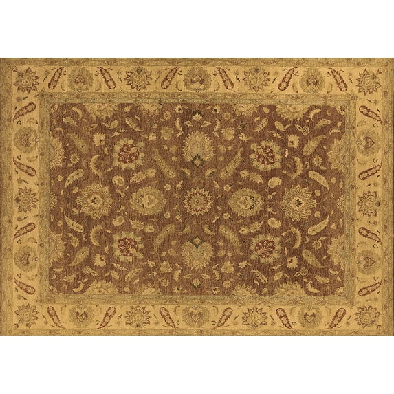 Ahgly Company Indoor Rectangle Oriental Brown Industrial Area Rugs, 2' x 3'