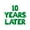 Green, variant on Letter Balloons - 10 YEARS LATER 16" Inch Alphabet Letters Foil Mylar Balloon 10th Anniversary Party Banner (Gold)